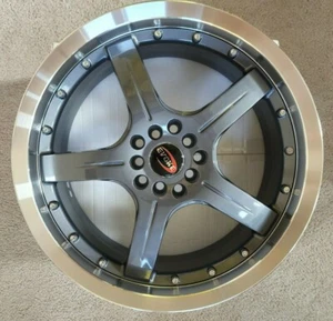 18" EVOKE F8 STYLE ALLOY WHEELS 5 LUG PCD (100/114.3) GUNMETAL ONE PIECE - Picture 1 of 3