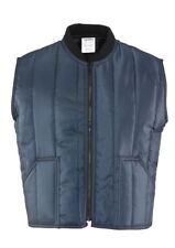 RefrigiWear Men's X-LARGE Warm Lightweight Fiberfill Insulated Work Vest Blue