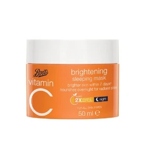 BOOTS VITAMIN C Sleeping Mask Cream Brightening Radiant Skin in 7 days 30ml - Picture 1 of 2