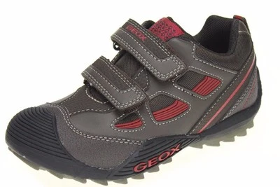 Geox Sneakers Brown/Red Non Tie Leather Sneakers/Shoes  Little Boys Size 10 1/2 - Image 1 of 4