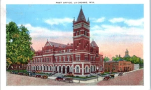 UFFICIO POSTALE La Crosse, Wisconsin WI - Cartolina postale - Foto 1 di 2
