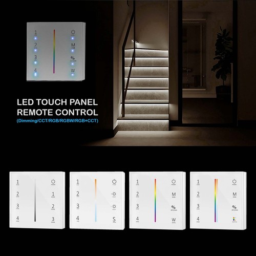 Télécommande écran tactile DEL 4 zones gradation monochrome/CCT/RVBW/RVB + CCT