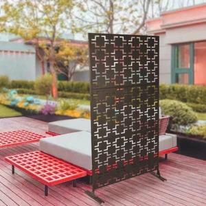 Metal Privacy Screen Outdoor for Patio, Garden, Fence, Balcony Decor - Picture 1 of 4