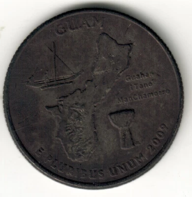 USA - 2009D - Washington ¼ $ - Guam - Rare - #16598 - Image 1 of 2