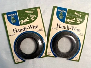 24 Gauge Wire Handi Wire Black 117 Feet Crafting Wire Anchor  Lot of 2      C2 - Picture 1 of 4