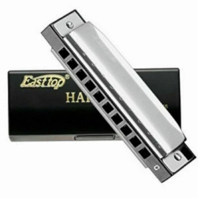 Easttop Harmonica diatonique en Do 10Trous Harmonica Blues Diatonique Instrument - Photo 1/4