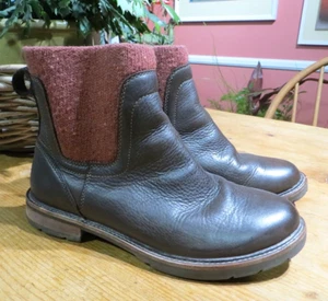 LL Bean East Point brown leather waterproof ankle boots Women's 8 EUC - Picture 1 of 13