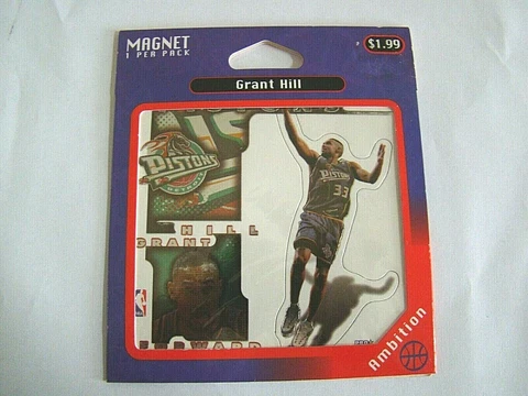1997 CROWN PRO GRANT HILL DETROIT PISTONS MAGNET AMBITION FLAMING HORSE LOGO Cover