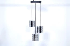Lampadario tre luci pendenti regolabili design anni ’70 ’80 modernariato living - Foto 1 di 11