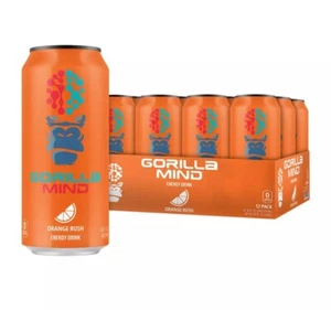 Gorilla Mind Energy Drink - Orange Rush (12 Drinks , 12 Fl Oz. Each) - Picture 1 of 1
