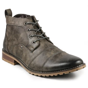 Stivali abiti casual da uomo grigio antracite con cerniera laterale punta con punta a punta moda casual - Foto 1 di 6