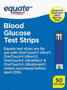 Equate Blood Glucose Test Strips, 50 Count - Picture 1 of 9