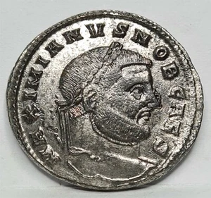 Rome Ancient Caesar GALERIUS AE Follis Siscia MONETA Scales XF AU Silvering #E21 - Picture 1 of 7
