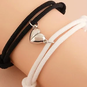 2PCS Magnetic Couple Bracelets – Braided Rope Matching Love Bracelets for Lovers - Picture 1 of 22