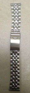 Watch Strap Safety Catch Buckle Stainless Steel 20mm CC128 Wristwatch Bracelet - Picture 1 of 4