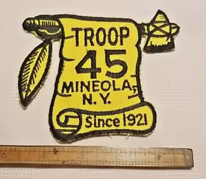 Vintage B.S.A. Mineola, N.Y.  Troop 45  Patch - Picture 1 of 2