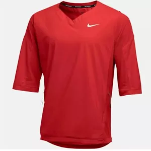 Nike Hot Baseball Mens Nike Jacket Short Sleeve Size Large 897383 Red Activewear - Picture 1 of 6