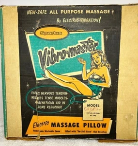 Vintage Vibro-Master Red Massage Pillow w/Box 1958 (Working) - Picture 1 of 8