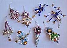Christmas Tree Ornaments - 8 Gablonzer Ornaments, Glass (#17311)