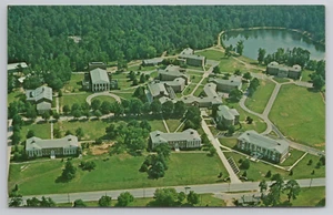 Macon GA Aerial View Wesleyan College Campus Postcard Women's College 1950's - Picture 1 of 4