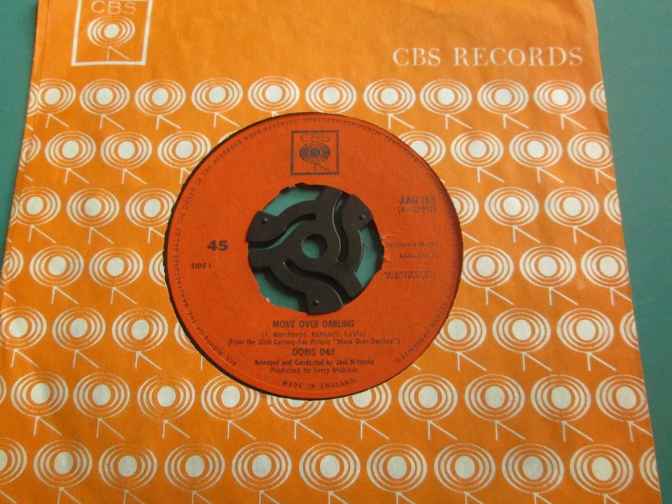 Doris Day: Move Over Darling 7" Vinyl Single 1963 1st UK Press CBS AAG 183 - Image 1 of 1