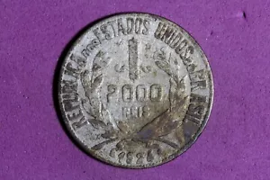 1924 Brazil 2000 Reis Silver Coin #M22702 - Picture 1 of 2