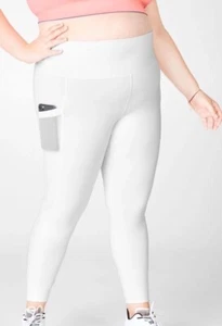 NWT Fabletics Mila High Waisted Pocket Legging Plus 4X (22-24) Power Hold White - Picture 1 of 12