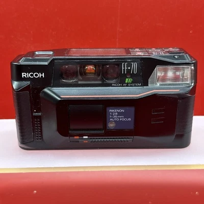 Ricoh FF70D Film Camera 35mm Autofocus Rikenon F2.8 Lens Film UNTESTED Power On - Image 1 of 4