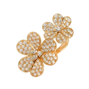 Van Cleef Arpels FRIVOLE Diamond Ring 18K PG size50 5.25(US) 90280189 - Picture 1 of 9