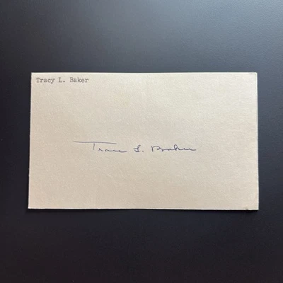 Tracy Baker Signed Index Card JSA LOA Boston Red Sox 1911 - Image 1 of 3