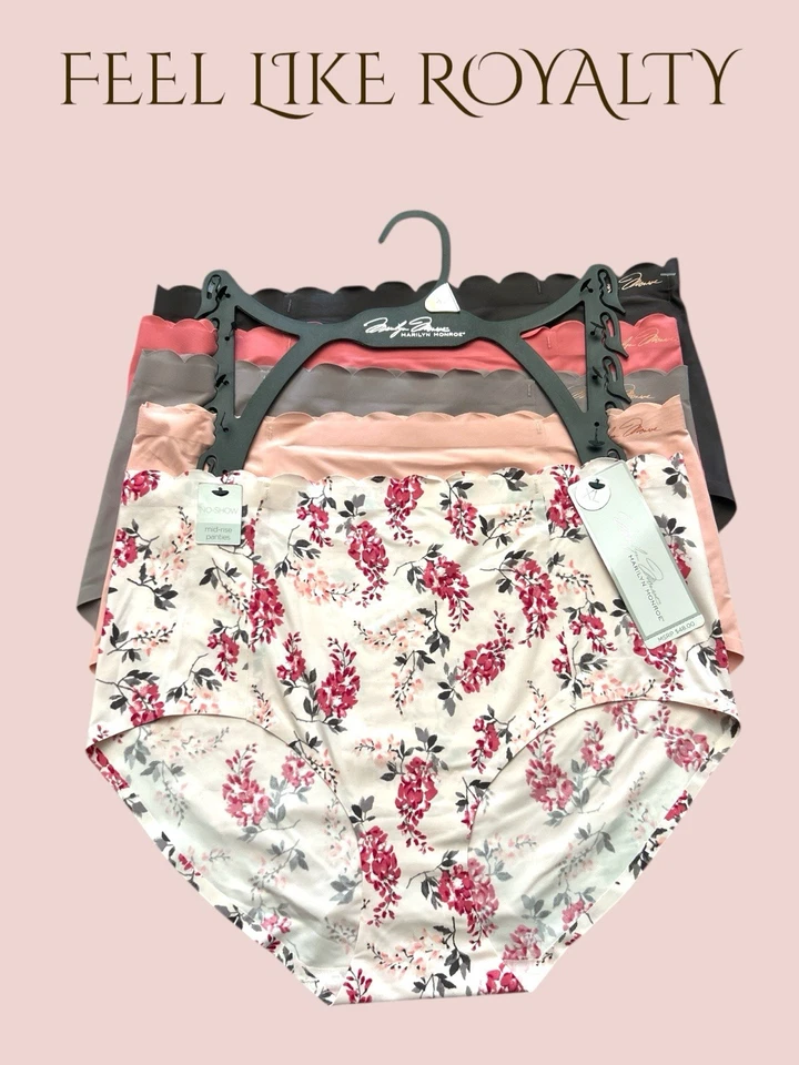 Bragas Marilyn Monroe 5 piezas MM3731 No Show tiro medio ~ XL ~ multicolor $48 - ¡PERFECTAS! Foto 1 de 4