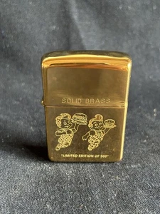 Restaurante Big Boy Zippo Hecho en 1995 LATÓN MACIZO sin usar - Imagen 1 de 8