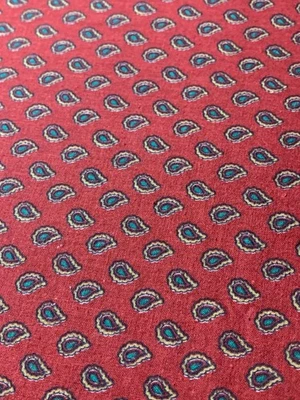 Vintage Manes Fabrics Co. хлопок пейсли красная ткань ширина 1/4 ярда 42 дюйма - Изображение 1 из 4