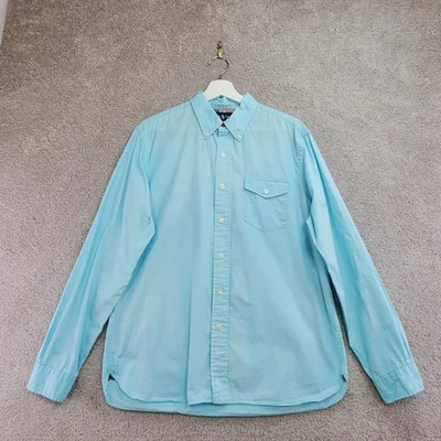 Camisa Ralph Lauren Manga Larga Abotonada Azul Agua Talla L Preppy Náutica Foto 1 de 4