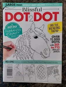Adult Blissful Dot 2 to Dot Number Activity Book Magazine Try the Healing Trend - Imagen 1 de 2