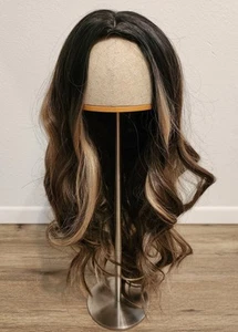Ombre Brown Blonde Wavy Long Layered Women's Wig - Picture 1 of 8