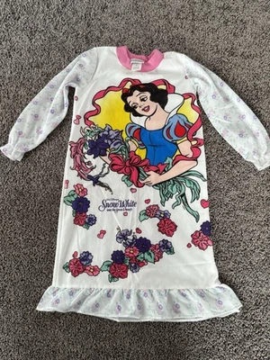 Walt Disney Snow White Seven Dwarfs Girls Nightgown Size 6 Vintage 80s 90s - Image 1 of 4