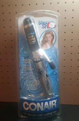 VINTAGE 2000 CONAIR STEAM N SHINE 1. 5" STEAM MIST CURLING IRON MI22RCS  - Image 1 of 2