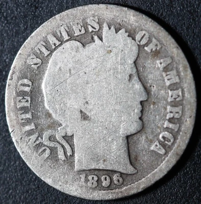 МОНЕТА НОМИНАЛОМ 10 ЦЕНТОВ 1896 O С ИЗОБРАЖЕНИЕМ ЦИРЮЛЬНИКА — ЛУЧШАЯ ДАТА! - Изображение 1 из 2