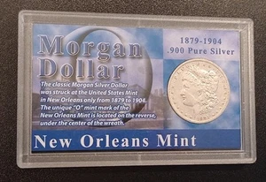 USA 1 $ Dollar ~ Morgan Silver Dollar 1891-O ~ COA ~ beschriftet ~ Silbermünze  - Bild 1 von 8