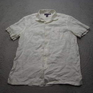 Ralph Lauren Purple Label Shirt Mens 2XL Linen Button Up Made in Italy Casual - Picture 1 of 13