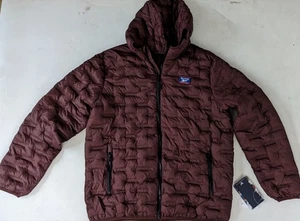 Reebok Glacier Shield Hooded Puffer OMRB1253 man maroon jacket  Brand New $135 - Picture 1 of 4