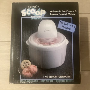 Deni Scoop Factory Compact Ice Cream Machine Automatic Model 5000 1-1/2 Quart - Picture 1 of 3