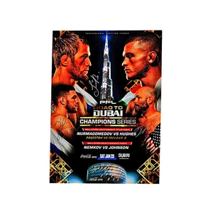 PFL Champions Series: Nurmagomedov vs Hughes Autographed Event Poster (PFL LOA) - Picture 1 of 5