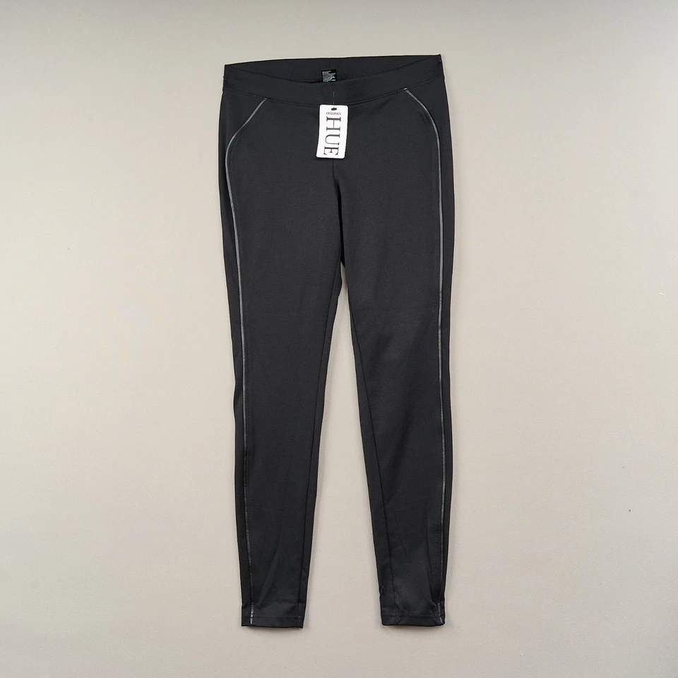 Leggings Tono Mujer M Negro Ponte Elástico Cuero sintético Ribete Pull-On Nuevo con Etiquetas Foto 1 de 4