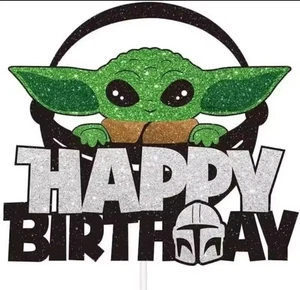 Kuchendekoration Cartoon Grogu, Cupcake Top Alles Gute zum Geburtstag für... - Bild 1 von 2