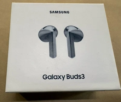 Samsung Galaxy Buds3 Silver Noise Cancelling Headphones (SM-R530) - New - image 1 of 4