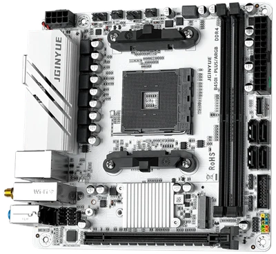 Placa madre Mini ITX AM4, B450I-PLUS ARGB, Dual M.2 NVMe, ITX SFF, 2.5G Ethernet Foto 1 de 4