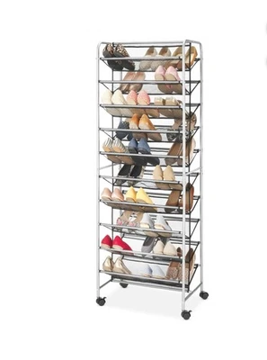 Par de zapateros enrollables de metal y malla Mainstays de 10 niveles 60 Foto 1 de 4