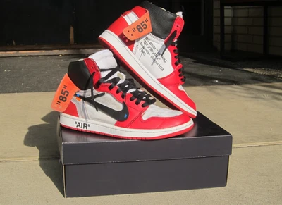 Size 8 - Jordan 1 Retro OG x Off-White High Chicago- Great Condition "Customs" - Image 1 of 4